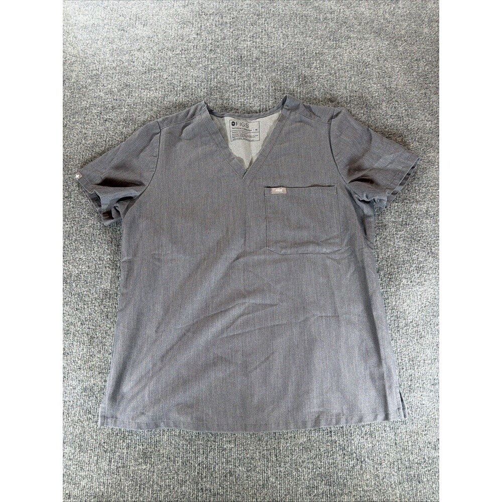 Figs Scrubs Catarina One Pocket Top Gray Women’s Medium FW1000